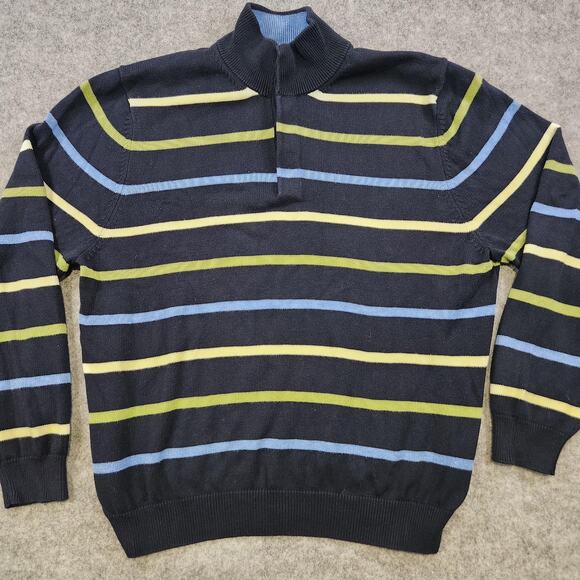 Brooks Brothers 346 Sweater Mens XL Stripe Supima Cotton Knit Pullover Henley - Picture 3 of 13